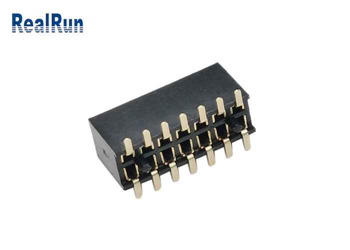 Si raddoppia l'intestazione dell'intestazione PA6T 1,27 il millimetro SMD di Pin Board To Board Female di fila 14 con la posta