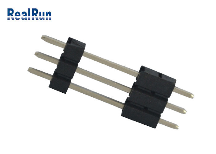 Pin d'ottone 3A del PWB Pin Header 3 di PA6T connettore diritto dell'intestazione di fila di 180 gradi singolo