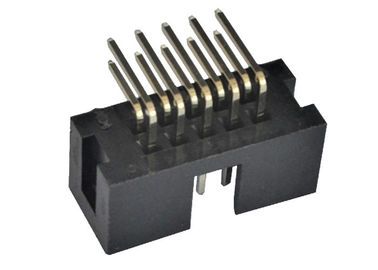 connettore dell'intestazione della scatola di 2.54mm 90 tensione di Withstand dei perni 500V dell'intestazione di grado