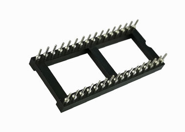 Connettore di bordo della scheda d'ottone del passo 7,62 di fila 2.54mm di Pin 180°Two dell'incavo CI 16