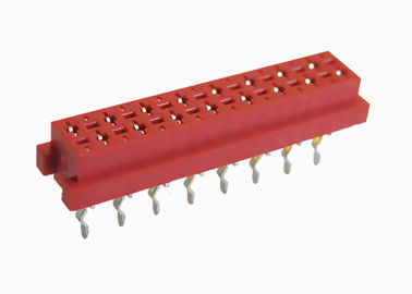 Passo femminile dell'intestazione 2.54mm di Pin dell'isolamento di PBT del connettore rosso 16 di spostamento